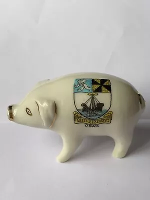 Buy Vintage Albion China Crested China Pig. Oban Crest. Rare. Good Condition. • 4.99£