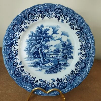 Buy Vintage Grindley, Blue 'Country Style' 23cm Plate, A/F • 4.95£