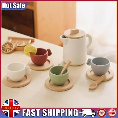 Buy 9pcs/10pcs Pretend Play Tea Set Role Play Wooden Tea Set For Kids (9pcs) • 12.39£