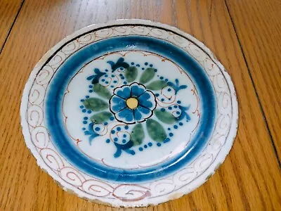 Buy 18th Century English Antique Delftware,pottery Polychrome Plate.delft Ware • 25£