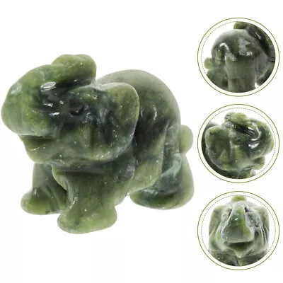 Buy  Elephant Model Crystal Ornament Carved Statue Manual Ornaments • 7.99£