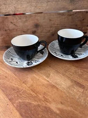 Buy Vintage Ridgway Potteries Homemaker – Pair Small Coffee Cups & Saucers – Great! • 24.99£