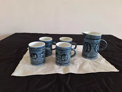 Buy Vintage Cinque Ports Monastery Rye Pottery 4 Mugs And 1 Creamer • 16.75£