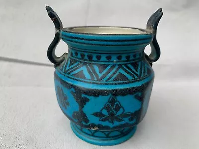 Buy Antique Chinese Blue And Black Glazed Vase China Incense Burner 19th • 7.77£