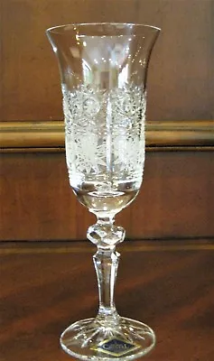 Buy Bohemian Czech Crystal Champagne Glass 150 Ml Set 6 Hand Cut Queen Lace • 153.77£