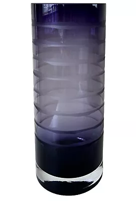 Buy Purple Amethyst Glass Vase Large Round • 29.97£