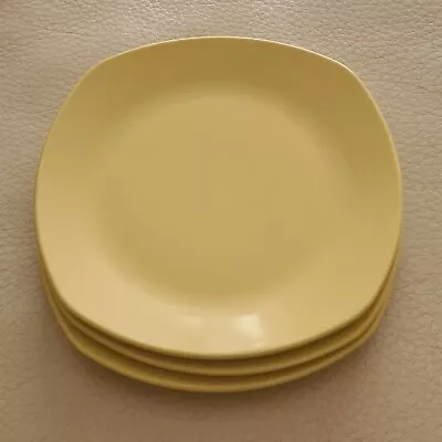Buy Vintage 1957 Midwinter Modern 3 Melamine Yellow Small Side Plates • 4.50£