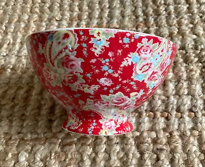 Buy GreenGate Copenhagen Paisley Red Ceramic French Style Soup Dessert Bowl • 14.99£