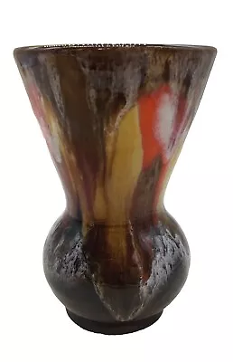 Buy Vallauris Red/brown/white/ Yellow Vase • 12£