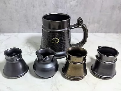 Buy Prinknash Pottery Tankard Jugs Creamer X 5  • 19.99£