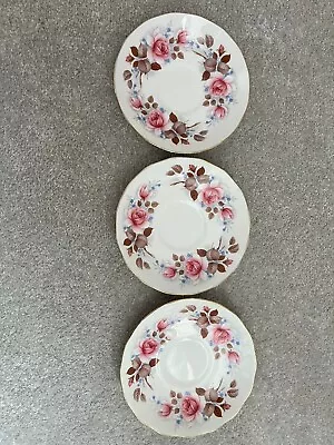 Buy 3x Queen Anne Bone China Saucers/small Plates. • 5£