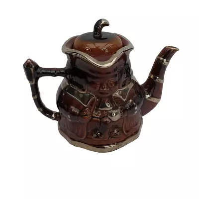 Buy Price Kensington Toby Vintage Jug Teapot Brown & Silver Trim Made In England • 18.99£