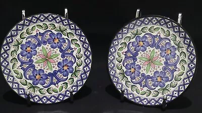 Buy Pair Of Small Ceramic Hand Painted Plates By Ceraplat Spain • 10£