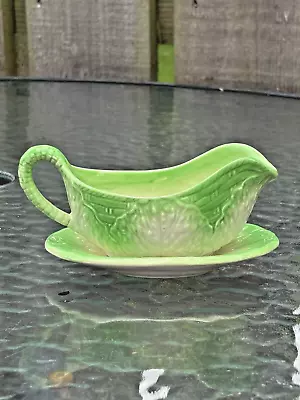 Buy Vintage Beswick Ware 233 Cabbage Leaf Small Mint Sauce Boat & Saucer Gravy Dish • 19.99£