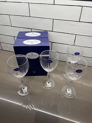 Buy Royal Doulton Finest Crystal DAWN Water Goblets X 4 Unused Boxed • 35£