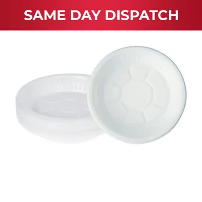 Buy Plastic Plates White Reusable Dishes For Catering Wedding Buffet 7 In • 22.95£