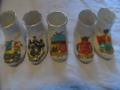Buy 5 X Crested Ware Shoes/Boots/Slipper/Sock Ilford Ripley Figurine Ornaments • 18£