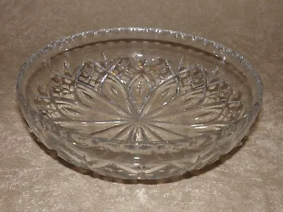 Buy Crystal Cut Glass Fruit Bowl Vintage 7 Inch • 7£