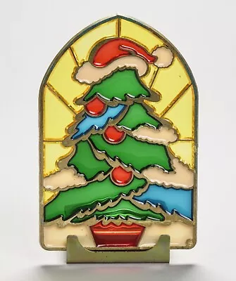Buy Vintage Stained Glass Xmas Christmas Tree Tea Light Decoration Ornament • 14£