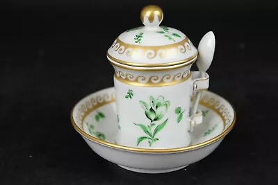 Buy Perfect And Rare Handpainted Sevres Mustard Pot With Spoon **Hard To Find !** • 582.46£