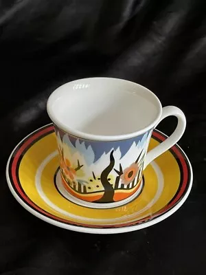 Buy Clarice Cliff Garden Blue Cup And Saucer • 49.99£