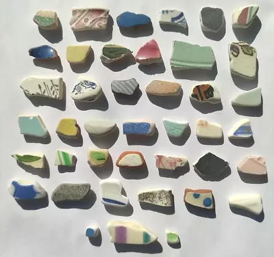 Buy Sea Glass Sea Pottery Vintage Pieces Multicoloured Mosaic Jewellery Art Craft • 13.99£