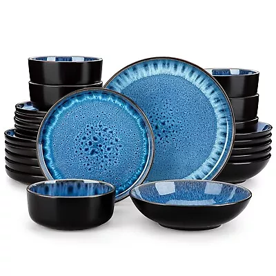 Buy Vancasso 18/24 Pcs Dinner Set Service For 6 People Crockery Set Plates And Bowls • 113.99£