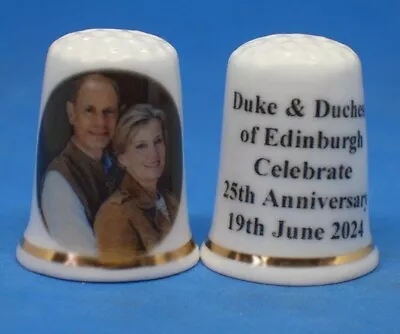 Buy China Thimble - Duke & Duchess Of Edinburgh 25th Anniversary -  Dome Box • 5.95£