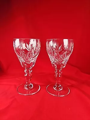 Buy Set Of 2 Beautiful Brierley Elisabeth Cut Liquor/Port, Crystal Glasses Stunning  • 12.99£