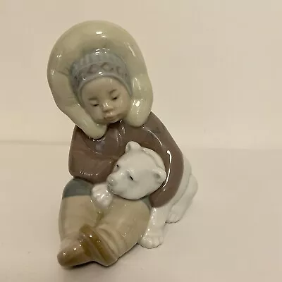 Buy Lladro Eskimo Child With Polar Bear • 9.99£