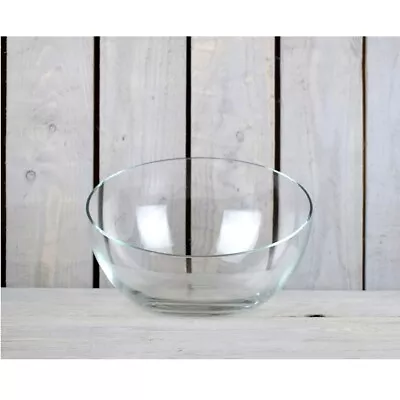 Buy Glass Fruit Bowl Large Handmade Clear Trifles Salad Dish 18 Cm • 20£