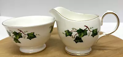 Buy Vintage Colcough ‘ivy Leaf' Bone China Milk/cream Jug And Sugar Bowl • 9.99£