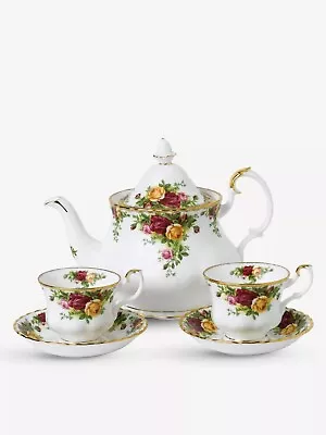 Buy Royal Albert Old Country Roses Tea For Two Set Teapot 2 Tea Cups 2 Saucers • 110£