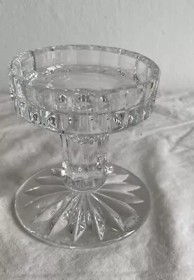 Buy Cut Glass Crystal Vintage Hurricane Candle Holder Stem Foot • 8.99£