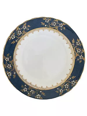 Buy VTG Fine Tuscan China Made In England White Blue Gold Floral  Plate D 7” Rare • 17.74£