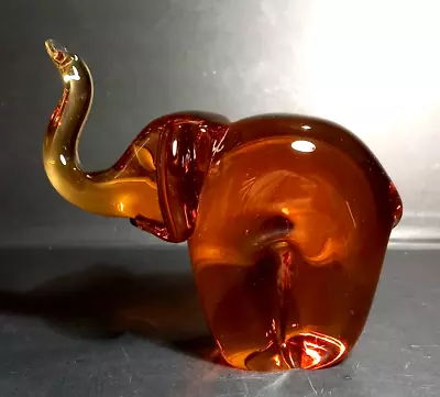 Buy Rare 1980 Whitefriars Glass Ray Annenberg Elephant In Amber (New Studio) • 200£