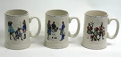 Buy 🌟 Lord Nelson Pottery Tankard - Set Of 3 Mugs French Guard Soldiers Handcrafted • 19.99£