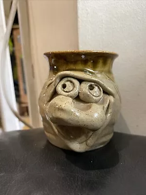 Buy Pretty Ugly Pottery Funny Face Pot  Vase Glazed .Made In Wales- VGC • 7£