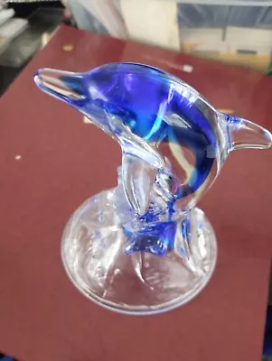 Buy Crystal/Glass Dolphin Figurine  Lead Crystal Glass • 10£