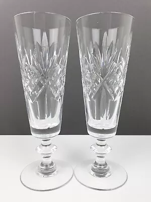 Buy 2 X Edinburgh Crystal EMBASSY Champagne Glasses Flute 18 Cm (7   ) • 30.99£