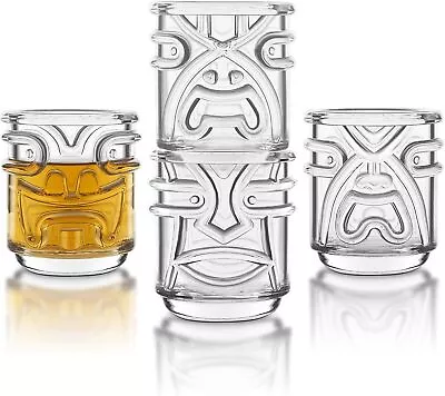 Buy Set Of 4 Large Highball Clear Tiki Tumbler Cocktail Drinking Cup Glasses • 24.99£
