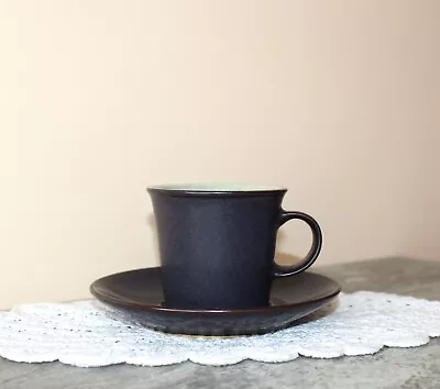 Buy Denby Blue Espresso Coffee Cup & Saucer Stoneware • 5£