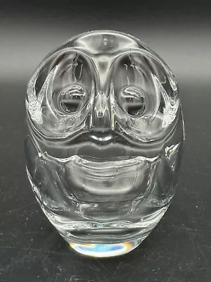 Buy Vintage French Signed VANNES Crystal Owl Dish Bowl Ashtray Paperweight • 37.27£