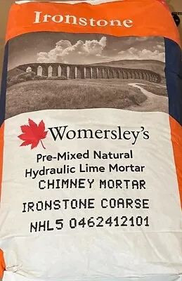 Buy Womersleys Ironstone Chimney Mortar Pre Mixed NHL 5 25kg • 33.99£