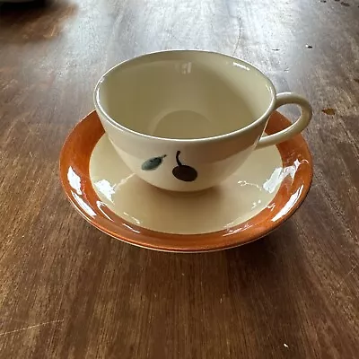 Buy Poole Pottery Fresco Terracotta Cup And Saucer • 6.99£