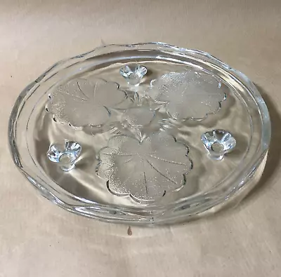 Buy Vintage Crystal Cake Stand, Footed Cake Stand Cut Glass 23.5cm Wide 4cm Tall • 24.99£