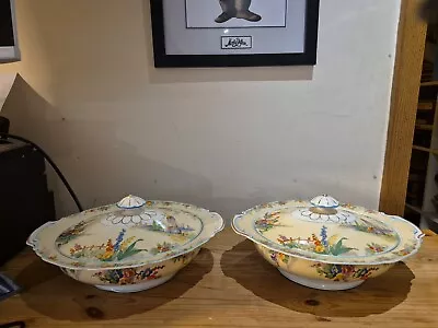 Buy Pair Of Grindley  The Old Mill  Pattern Tureens • 15.99£
