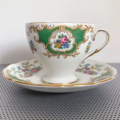 Buy Vtg Foley Cup & Saucer BROADWAY Pheasant Green Bone China 1930s Mark • 32.57£