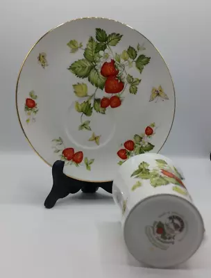 Buy Queen's & Ringtons Tea Virginia Strawberry Fine Bone China Mug & Tea Plate Retro • 19.99£