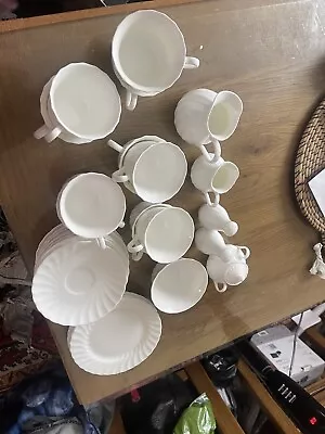 Buy Wedgwood Bone China White Part Tea  Set Of 32 Pieces • 75£